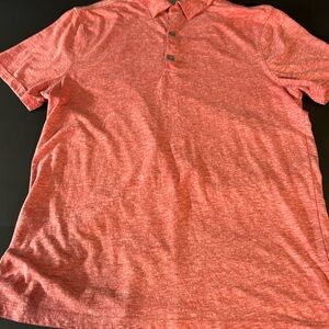 Banana Republic Heathered Red Vintage Tee Polo Shirt Men’s Large
